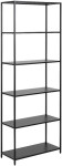 Bookcase NEWCASTLE 69,5x30xH185cm, juodas