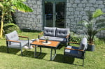 Lauko baldų komplektas Kalune Design „Garden Lounge“ komplektas Tivoli - Anthracite, Pilkas