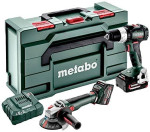 METABO.Rinkinys COMBO 18V 2.9.4 (BS 18 LT BL + WB 18 LT BL 11-125 QUICK) 2x5,2Ah METABOX