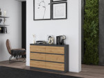 Topeshop M6 120 ANTRACYT/ART chest of drawers