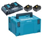 Priedų rinkinys Makita PowerPack; 18 V; 2x6,0 Ah akum.+ pakrovėjas