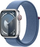 Apple Watch Series 9 GPS + Cellular 41mm Silver Aluminium Case with Winter Blue Sport Loop MRHX3ET/A