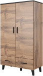 Cama wardrobe LOTTA 2D2D wotan oak + mat juodas