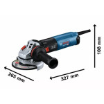 Bosch kampinis šlifuoklis GWS 17-125 S, 125mm, 1700W, CT