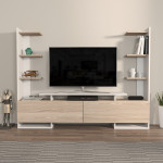 TV stalas Ava - White, Oak