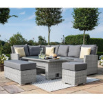 Lauko baldų komplektas Sodo baldų komplektas ASCOT table, corner sofa, 2 ottomans