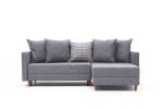 Kampinė sofa-lova Aydam Right, pilka