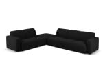 Šešiavietė kairinė sofa Windsor & Co Lola, 315x250x72 cm, juoda