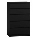 Topeshop M5 Juoda chest of drawers