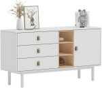 Sideboard IRIS 140x40xH75cm, baltas