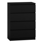 Topeshop M4 Juoda chest of drawers