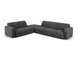 Šešiavietė kairinė sofa Windsor & Co Lola, 315x250x72 cm, tamsiai pilka