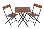 Lauko baldų komplektas Kalune Design Bistro Set 3, rudas/juodas