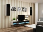 Cama Living room cabinet set VIGO NEW 10 baltas/juodas gloss