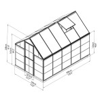 Aliumininis šiltnamis Hybrid 5,66 m²