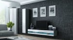 Cama Living room cabinet set VIGO NEW 9 pilkas/baltas gloss