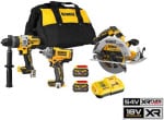 akumuliatoriaus komplektas DCD999 + DCF892 + DCS573 18V Li-Ion XR 2x6.0Ah/54V FlexVolt, maišelis, DeWalt [DCK324T2-QW]