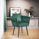 Fotelis AVATAR 2 leisure armchair dark žalias/ juodas