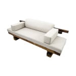 Lauko sofa Floriane Garden Luna Small, smėlio spalvos