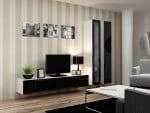 Cama Living room cabinet set VIGO 3 baltas/juodas gloss