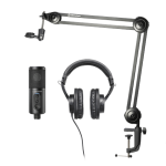 Audio-Technica CREATOR PACK ATR2500x-USB + ATH-M20x Komplektas: Mikrofonas + Ausinės + Laikiklis