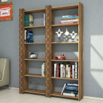 Kalune Design Knygų lentyna City 2 - Walnut, Walnut