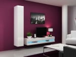 Cama Living room cabinet set VIGO NEW 9 baltas gloss