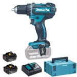 Suktuvas-gręžtuvas Makita DDF482RTJ; 18 V; 2x5,0 Ah akum.