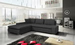 Kampinė sofa-lova Orkan, juoda