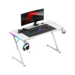 Žaidimų stalas Huzaro Hero 2.5 RGB, baltas