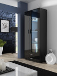 Cama display cabinet SOHO S6 2D2S juodas/juodas gloss