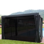 Šoninės užuolaidos lauko pavėsinei Gazebo MIRADOR, 3 x 3 m Juodos spalvos