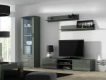 SOHO 1 set (RTV180 cabinet + S1 cabinet + shelves) Pilkas/Gloss pilkas