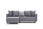 Kampinė sofa-lova Aydam Left, pilka