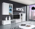 Cama living room storage set SAMBA A baltas gloss