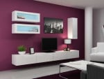 Cama Living room cabinet set VIGO 11 baltas gloss