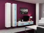 Cama Living room cabinet set VIGO NEW 5 baltas gloss