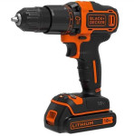 Black & Decker Akumuliatorinis suktuvas-gręžtuvas 18V Ličio jonų + 400mA įkroviklis + 1 akumuliatorius + lagaminas