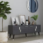 TV stalas Moda - Anthracite, Silver