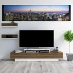 Televizijos vienetas Lusi - White, Walnut