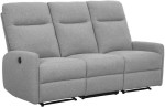 Recliner sofa KATY 3-seater, electric, lighy pilkas