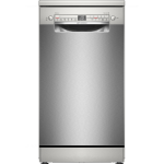 Bosch Indaplovė | SPS2HMI58E | Free standing | Plotis 45 cm | Number of place settings 10 | Number of programs 6 | Energy efficiency class E | Ekranas | AquaStop function | Sidabrinis inox