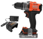 akumuliatorinis gręžtuvas/suktuvas, 45Nm, 18V POWERCONNECT, Black & Decker [BCD382D1XC-QW] 2,0Ah