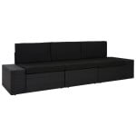 Modulinė trivietė sofa, juoda