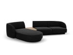 Modulinė sofa Micadoni Miley, juoda