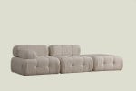 Sofa Asir Doblo L1-O1-Pouffe, smėlio spalvos