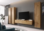 Cama Living room cabinet set VIGO 1 wotan oak/wotan oak gloss