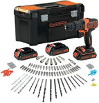 Black & Decker suktuvas UDAR. 18V BDCHD181B3A 3x1,5Ah +120 ACC