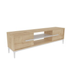 TV staliukas Asir, 120x43,6x29,6 cm, baltas/rudas