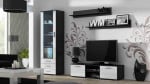 SOHO 7 set (RTV140 + S1 cabinet + shelves) Juodas / Baltas gloss